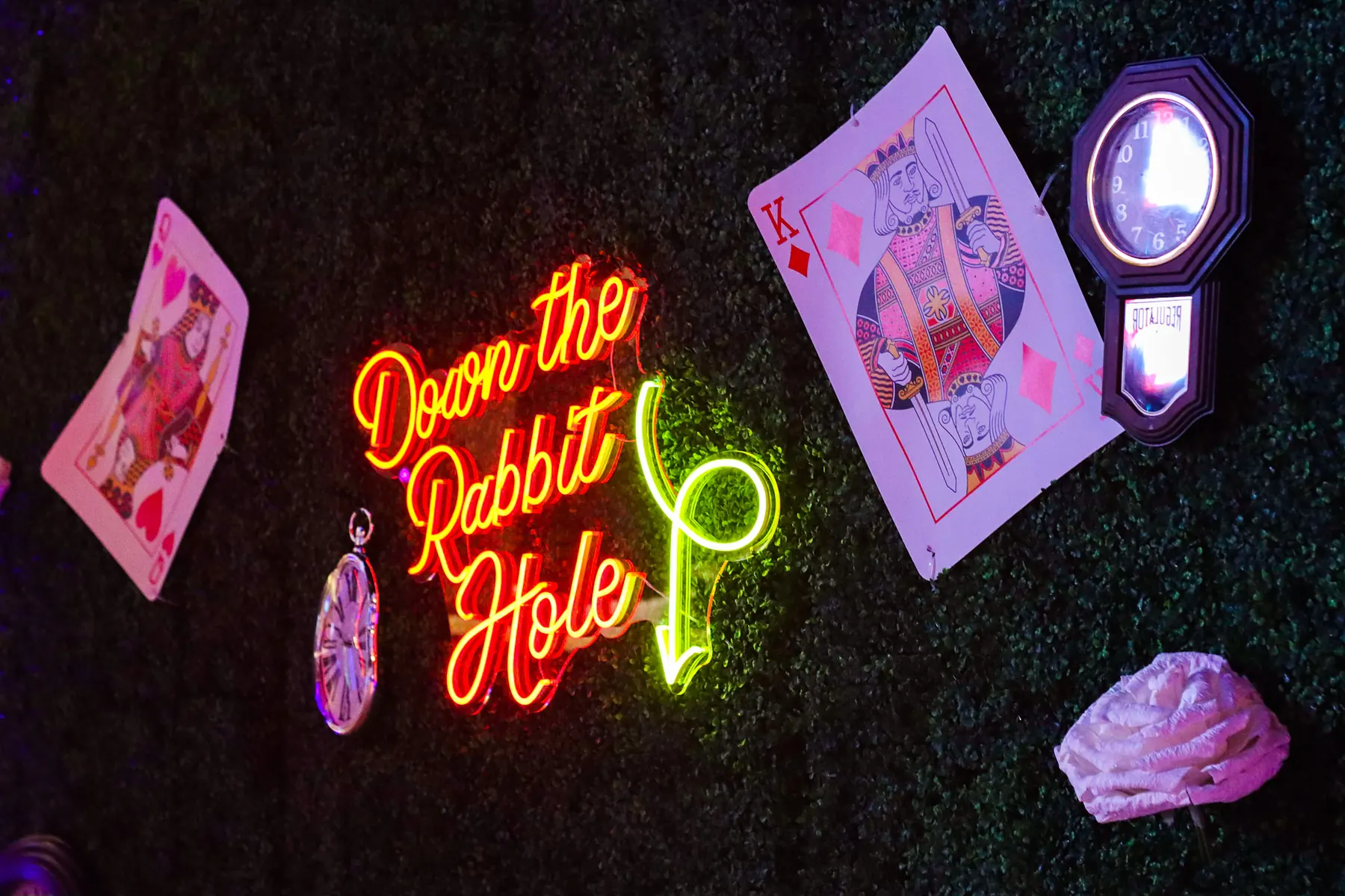 Amazon branded neon event installation