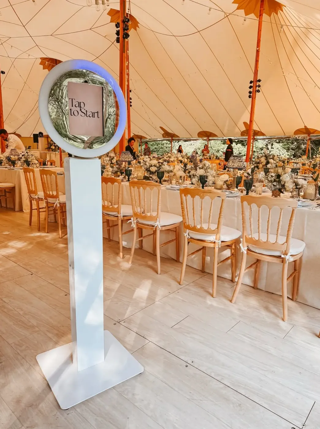 Ring Light Booth at a wedding reception
