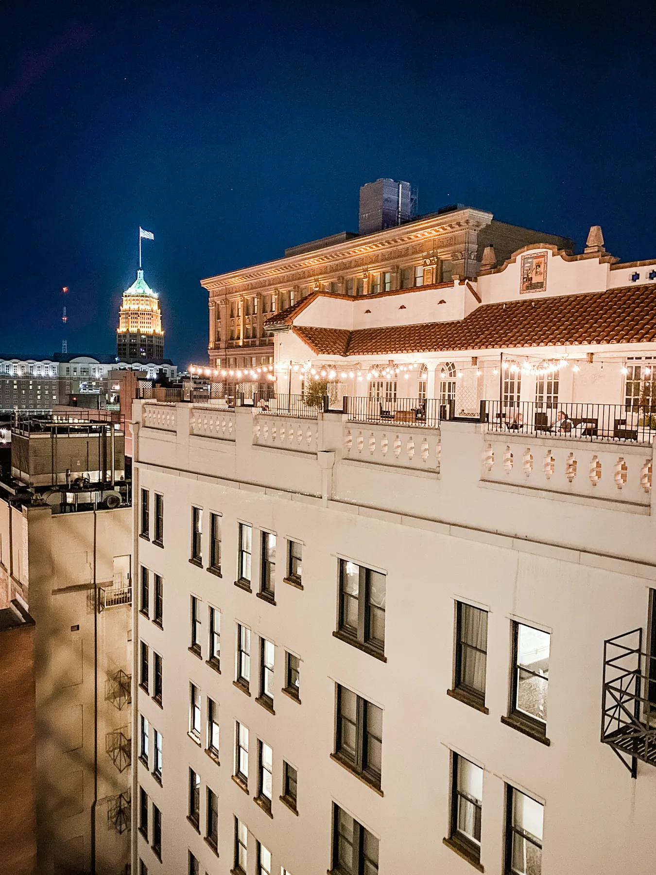 Historic hotel ballroom set for a wedding reception