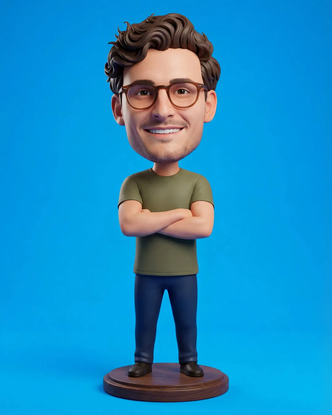 Custom AI bobblehead figurine of a guest