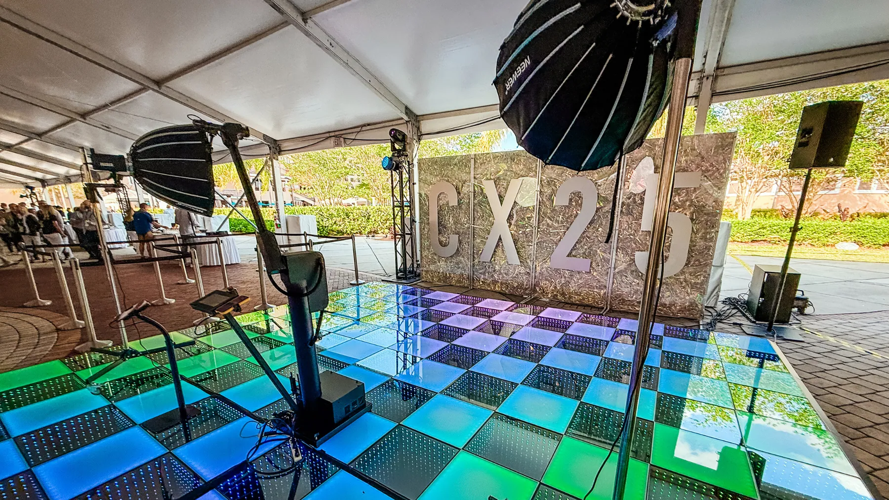 GlamBot at a wedding reception