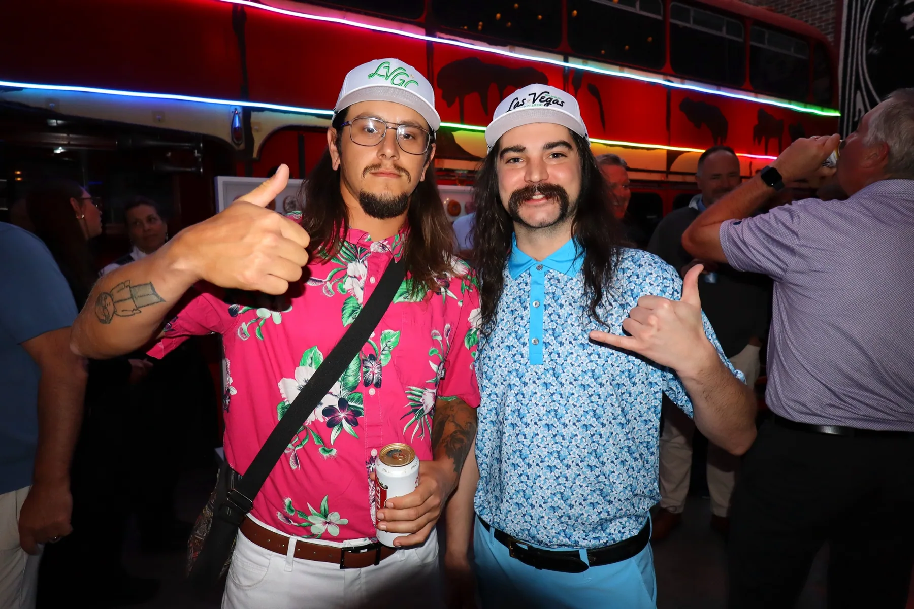 Guests celebrating at the 19th hole after-party