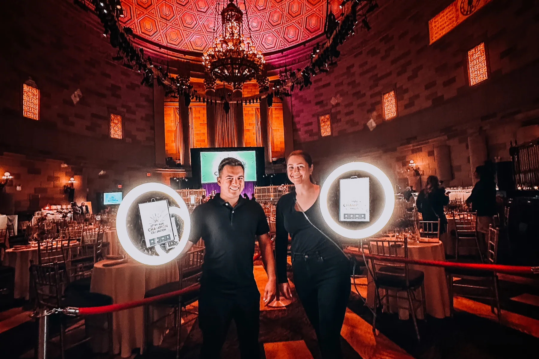 Roaming Photo Booth at a wedding reception